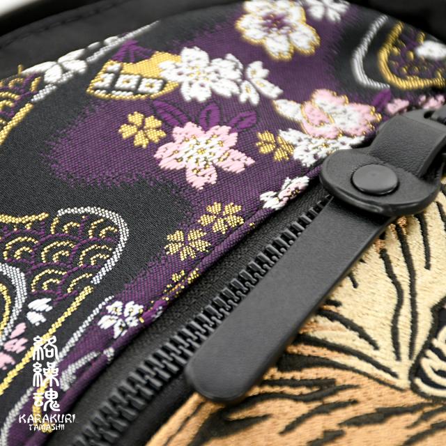和柄 刺繍 桜 ボディバッグ ショルダーバッグ 鞄 かばん(虎 和柄 刺繍 桜 ボディバッグ ショルダーバッグ 鞄 かばん(虎