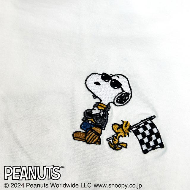 スヌーピー SNOOPY Tシャツ 半袖クルーネック mens メンズ バイク バイカー ライド アメカジ ファッション(ホワイト白) 442062