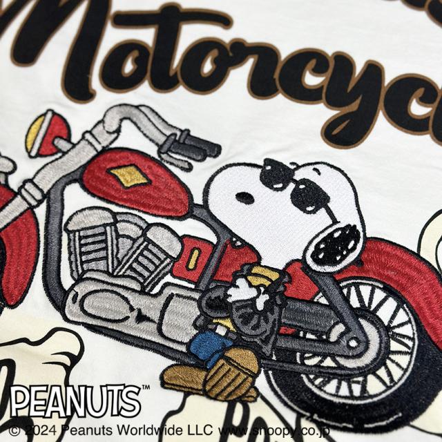 スヌーピー SNOOPY Tシャツ 半袖クルーネック mens メンズ バイク