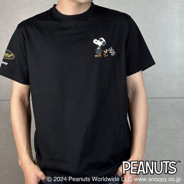 スヌーピー SNOOPY Tシャツ 半袖クルーネック mens メンズ バイク