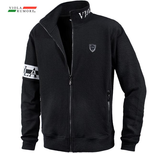 VIOLA rumore ヴィオラ ビオラ ジャケット ジップアップ ロゴジャガード メンズ ブルゾン mens(ブラック黒) 52115