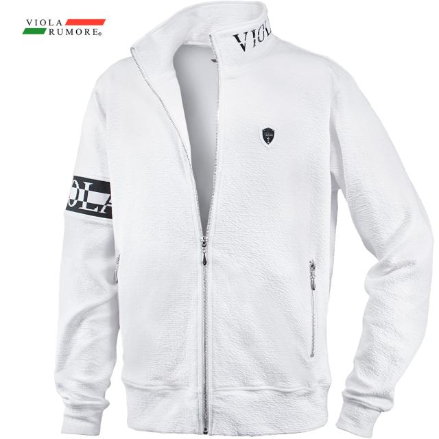VIOLA rumore ヴィオラ ビオラ ジャケット ジップアップ ロゴジャガード メンズ ブルゾン mens(ホワイト白) 52115