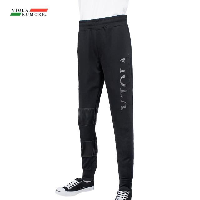 VIOLA rumore ヴィオラ ビオラ ジョガーパンツ PU切替 ラインストーン メンズ テーパードパンツ ボトム(ブラック黒) 52120の通販は 7,568円