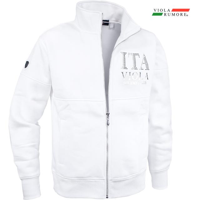 VIOLA rumore ヴィオラ ビオラ ジャケット 裏起毛 ジップアップ ロゴジャガード メンズ ブルゾン mens(ホワイト白) 52131