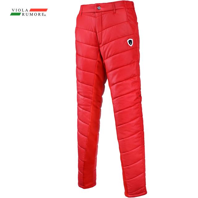 VIOLA rumore ヴィオラ ビオラ 薄中綿パンツ PUレザー 防寒 メンズ ロングパンツ ボトム mens(レッド赤) 52105