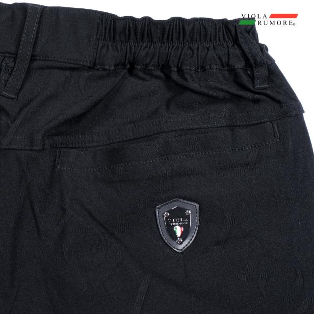 VIOLA rumore ヴィオラ ビオラ テーパードパンツ ロゴ柄ジャガード