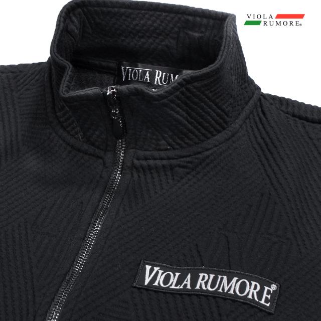 VIOLA rumore ヴィオラ ビオラ ジャケット ジップアップ 接結ジャガード シンプル メンズ ブルゾン mens(ブラック黒) 62130 VIOLA rumore ヴィオラ ビオラ ジャケット ジップアップ 接結