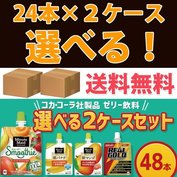 コカ・コーラ社製品 パウチ 24袋入り よりどり 2ケース 48袋 セット ミニッツメイドスムージー
