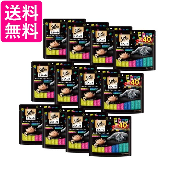 12個セット シーバ とろーり メルティ 海の幸グルメセレクション 12g×40本 キャットフード ウエット 送料無料 11,358円