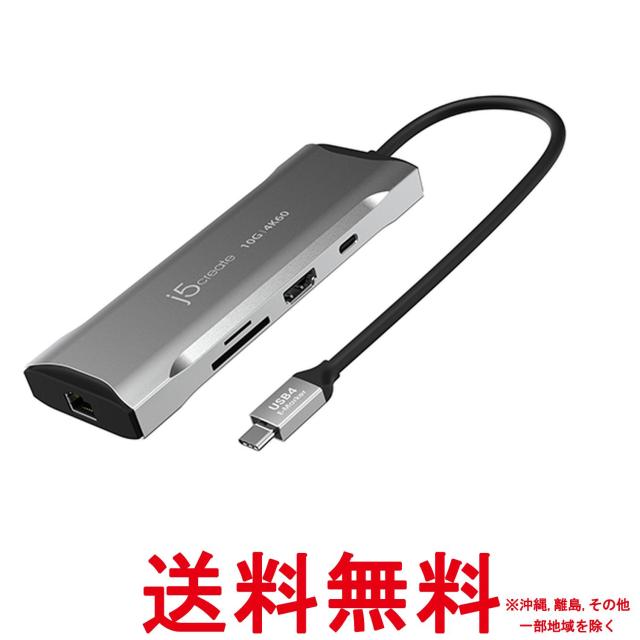 j5 create USB Type-C 3.2 Gen2 4K 60Hz 9in1 PD対応 マルチアダプター 10,018円