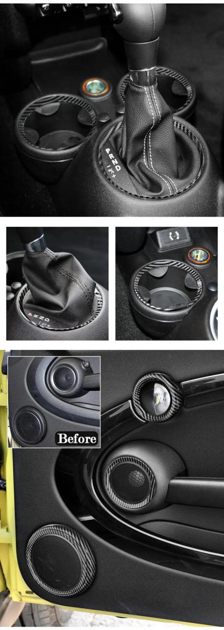 BMW MINIクーパー R55 R56 R57 R58 R59 R60 R61 用 カーボン調 内装 保護カバー ABS 装飾ステッカー 輸入品_12