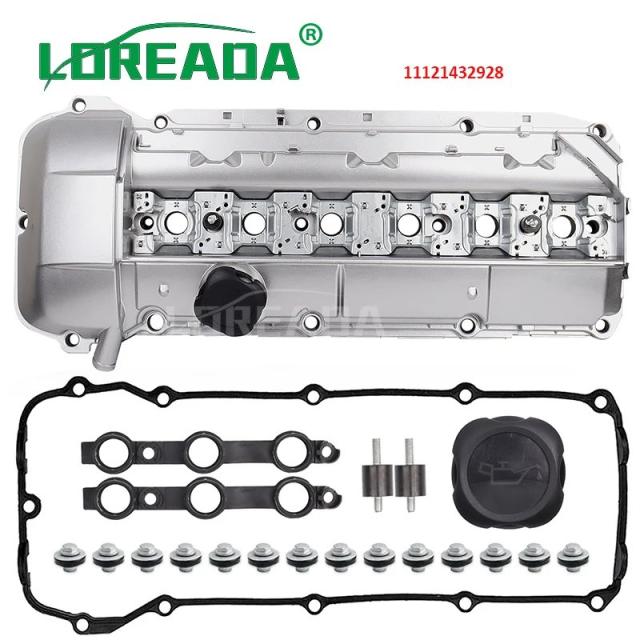 BMW M52 M54 M56 E39 E46 X5 Z3 2.5 2.8 3.0L用 新製アルミ製エンジンバルブカバー シリンダーヘッドカバー 11121748630 輸入品