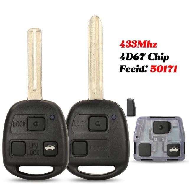 jingyuqin 50171 トヨタ プラド120 RAV4 クルーガー プリビア FJクルーザー 地びたクルーザー100 用 433MHz 4D67手当て リモート足がかり 2/3名取り草 インポート品