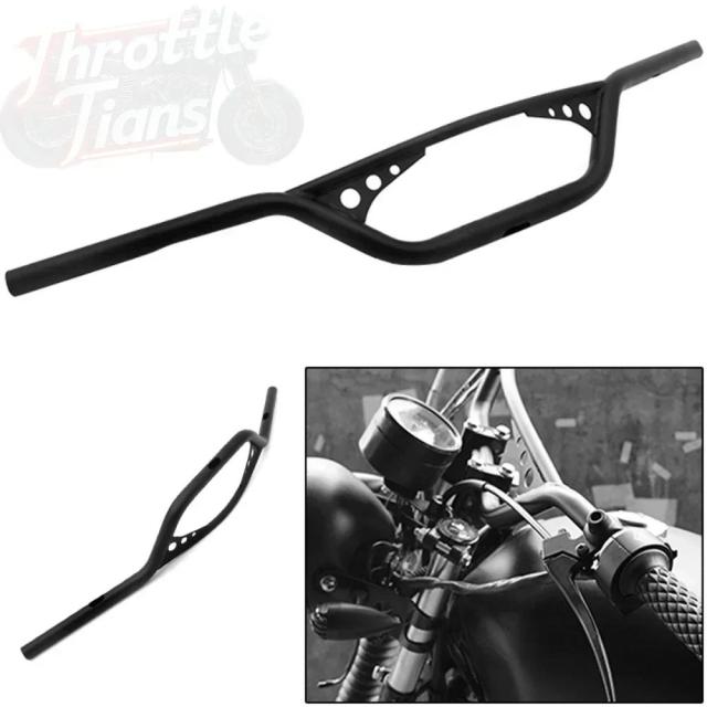 レトロモディファイドハンドルバー 7/8インチ(22mm)・1インチ(25mm) カフェレーサー スポースター チョッパー ボバー ハーレーXL883 XL1200 X48 ダイナ ソフテイル対応 輸入品_2