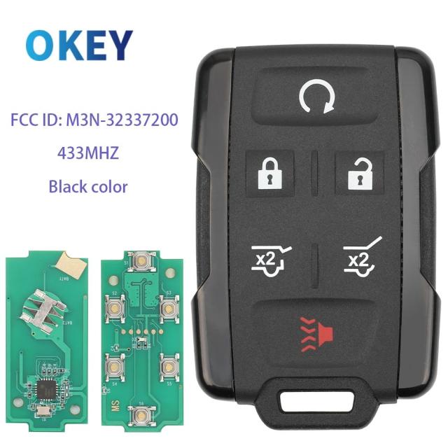 オーキー リモートカ—キーフォブ ブラック 433MHz M3N32337200 シボレー サバーバン タホー シルバラード キャニオン GMC ピックアップ 対応 輸入品_7