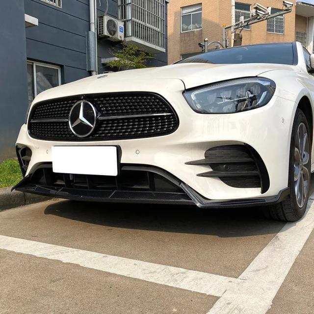 メルセデス・ベンツ Eクラス W213 式以降 E260 E300 用 フロントバンパーリップスポイラー ボディキット 3点セット プロテクターガード 外装アクセサリー 輸入品