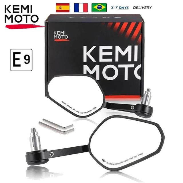 オートバイハンドルミラー 7/8インチ 22mm バーエンドミラー リアビューミラー Honda CB1000R CB650 CB500F Yamaha モーターサイクルアクセサリー用 輸入品