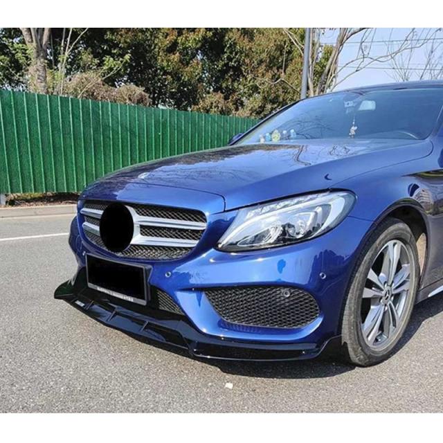 メルセデスベンツ Cクラス W205 C300 C160 C200 C350e C260 C200 2015-2018 用 フロントバンパーリップスポイラー ディフューザー 車 アクセサリー パーツ 輸入品_8