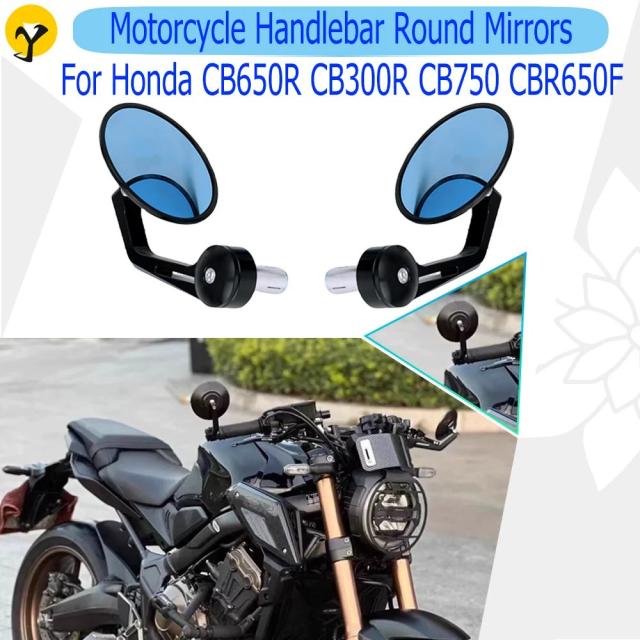 ホンダ CB650R CB300R CB750 CBR650F NC19 NC22 VFR1200X 用 オートバイ ミラー 丸型 7/8インチ ハンドルバー 改造 レトロ リフレクター 輸入品