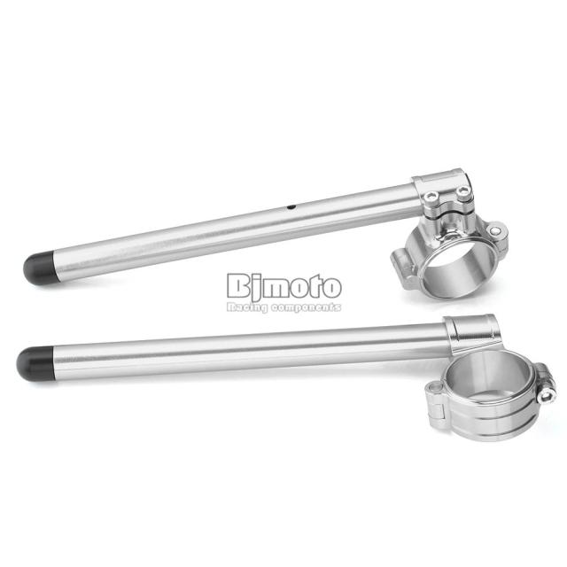 55mm CNCクリップオンフォークハンドルバー 22mm 7/8インチ モーターサイクルハンドルバークリップオン レーシング調整可能 BMW ホンダ ヤマハ 対応 輸入品