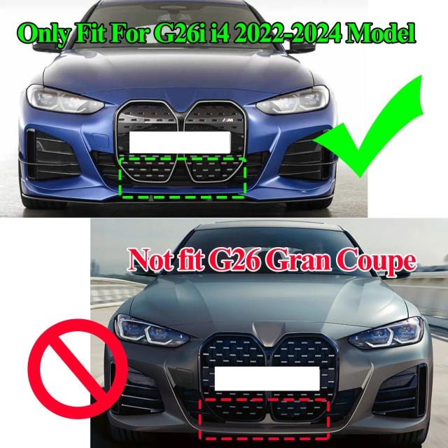 BMW 4シリーズ G26 グランクーペ フロントバンパー グリル 2022-2023-2024 年式 センターフロントグリル ACC対応 輸入品