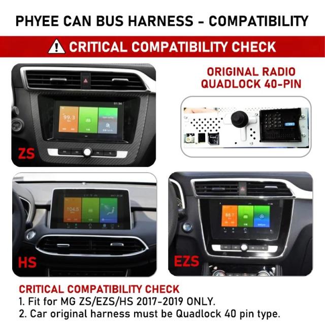 Quadlock 40いの一番 架線馬具 CAN2階建てバス デコーダー MG ZS HS 2017-用、SWC相応う、プラグアンドプレイ、16いの一番 カーアンドロイド 有線テレビ アダプタ インポート品