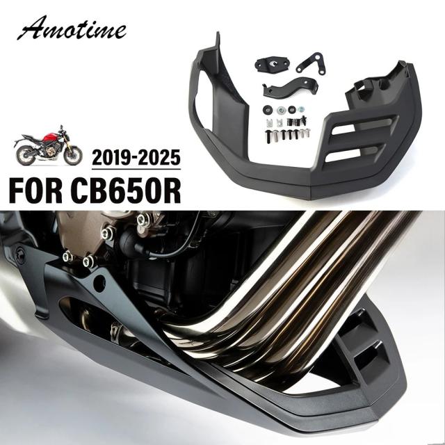 CB650R 2019-2025 用 モーターサイド ベリーパン エンジンスポイラー ロアカウル フレームパネル プロテクター ホンダ CB650R 650R 対応 輸入品