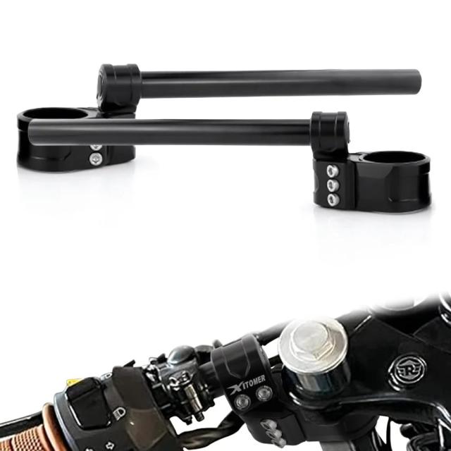 オートバイ用 クリップオンハンドルバー ハンドルレイザー ユニバーサルフィット 37mm 41mm 43mm 50mm 53mm 55mm 対応 調整可能 クリップオンハンドル 輸入品