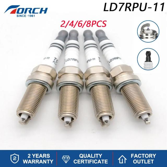 2/4/6/8個セット 自動車用 プラチナ 点火プラグ キャンドル TORCH LD7RPU-11 TOYOTA MAZDA NISSAN MERCEDES-BENZ SUBARU 適合 輸入品