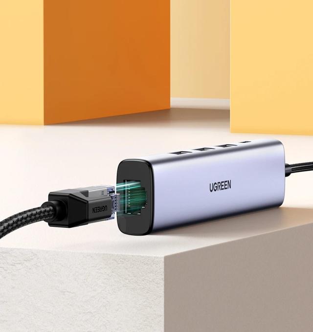 UGREEN USB3.0 イーサネットアダプター 1000/100Mbps HUB搭載 RJ45 LAN ネットワークカード ノートPC Xiaomi Mi Box Macbook Windows USB-C HUB対応 輸入品_10