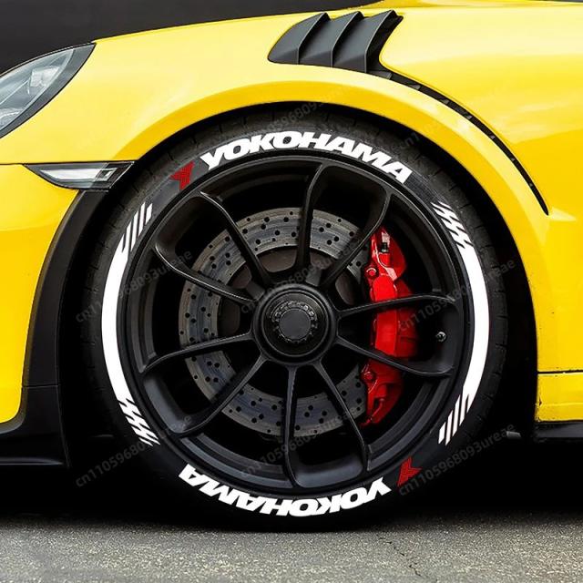 2/8個セット フォルケン 防水タイヤホイールステッカー - ヨコハマ 3D ユニバーサル オートバイ自動車デカール - 耐久性抜群 カースタイリングラベル 輸入品_10