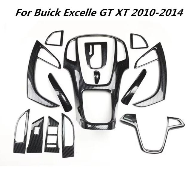 ビュイック・エクセルGT XT 2010-2014年モデル用 カーボンファイバー風 内装モールド 装飾ステッカー ABS製 輸入品