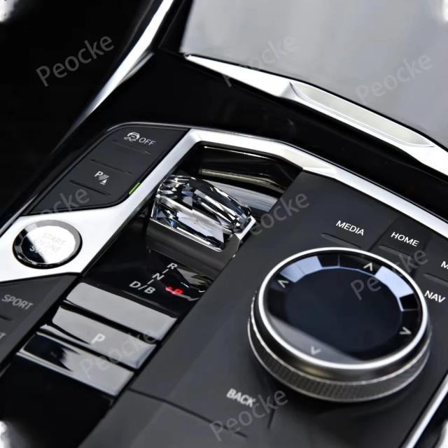 BMW X5 G05 G20 G12 X6 G06 iX3 G08 i4 G26 i7 G70 X7 G07用 クリスタル ギアセレクター パドルノブ メタルベース オリジナルスタイル 2023 2024 輸入品_3