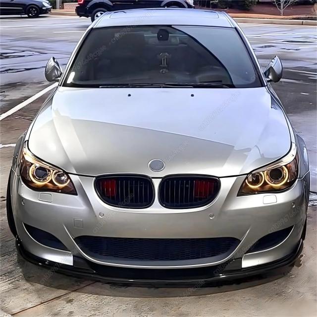 BMW 5シリーズ E60 E61 M5 2005-2010年 フロントバンパースプリッター リップ グロスブラック ディフューザー スポイラー ガード ボディキット 輸入品