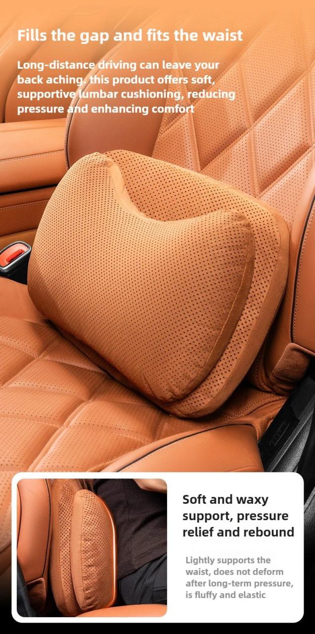 シェビー・クルーズ/スパーク/ソニック/カマロ/ボルト/ボルトEV/トラックス 専用 スエードヘッドレスト ネックピロー シート 腰 クッション ウエストピロー 輸入品_12