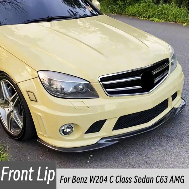 2007-2010 年式 メルセデス・ベンツ W204 Cクラス セダン C63 AMG 用 フロントバンパーリップスポイラー ボディキット 3点セット 輸入品 15,641円