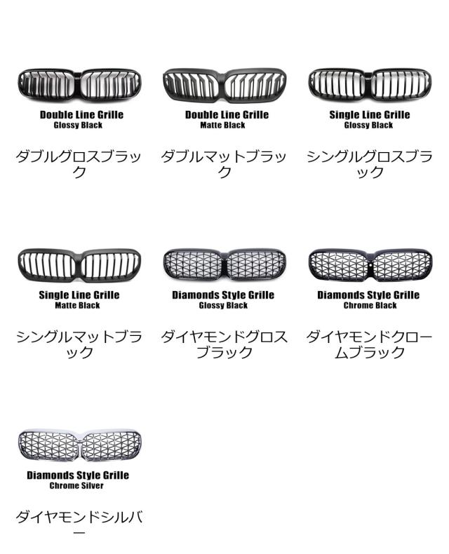 BMW 5シリーズ G30/G31 専用 XVIP デュアルスラット 光沢ブラック フロントバンパーグリル (2021-2023 530i/540i シングルラインスタイル アッパーグリル) 輸入品_1