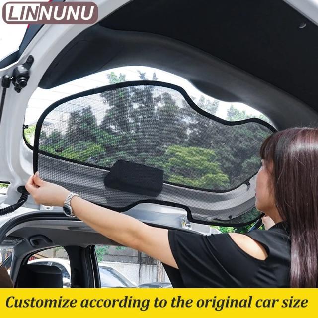 LINNUNU メルセデス・ベンツ Sクラス W220 W221 W222 用 マグネット式 サンシェード メッシュカーテン 車内用 UVカット インテリア アクセサリー 輸入品