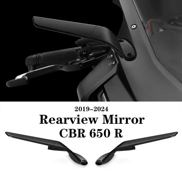 ホンダ CBR650R（2019-モデル）用 ステルスウイングレット ローテーション調整可能ミラー 輸入品