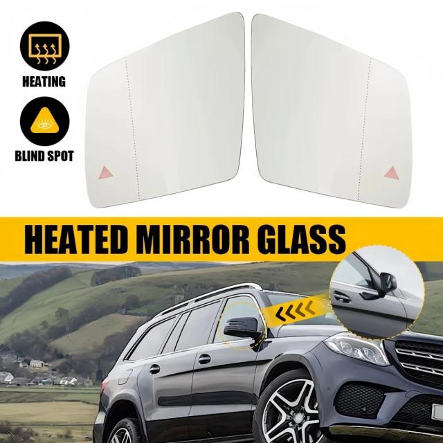 メルセデス W166 C292 X164 W463 X166 ML GLE GL G GLS 用 ミラーガラス ヒーテッド ブラインドスポット 付き 品番 A1668100719 A1668100119 輸入品