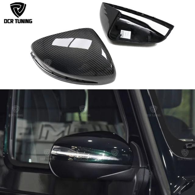 メルセデス 式以降 Gクラス W464 AMG G500 G350 G63 GLE 43 63 W167 GLS X167 用 カーボンファイバー ドアミラーカバー サイドカバー 交換パーツ 輸入品