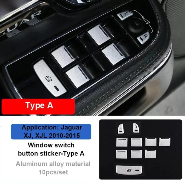 ジャガー XJ X351 用 エアコン・ヒーターコントロールスイッチ ボタンカバーデカール クローム カーステッカー アクセサリー 輸入品_19