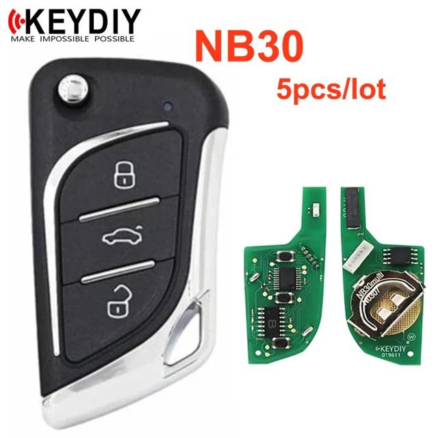 5個セット KEYDIY NB30 リモコンカーキー 3ボタン NB30 多機能ユニバーサルリモコン KD900 KD900+ URG200 KD-X2対応 輸入品