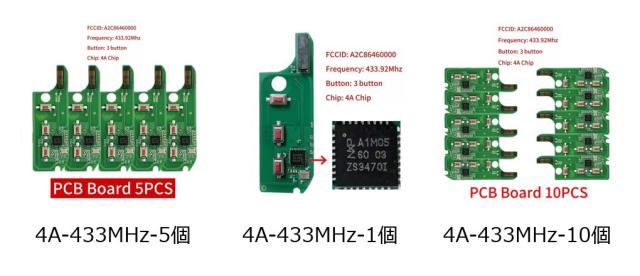 ジンシン PCB基板 pcf7945 4Aチップ 433MHz FCC:A2C86460000 車用リモートキー 基板 フィアット モビ ウノ フィオリーノ E マイス ストラーダ 専用 輸入品