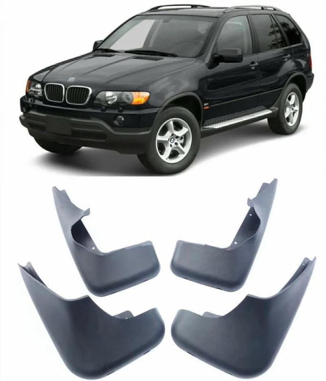 BMW X5 E53 (2000-2006年式) 用 タイヤマッドフラップ 4枚セット マッドガード フェンダー アクセサリー 輸入品