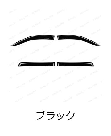 2022-2023 年式 次世代 フォード レンジャー ラプター スポーツ T9 用 ブラック サイドドア バイザー レインガード デフレクター アクセサリー 輸入品_1