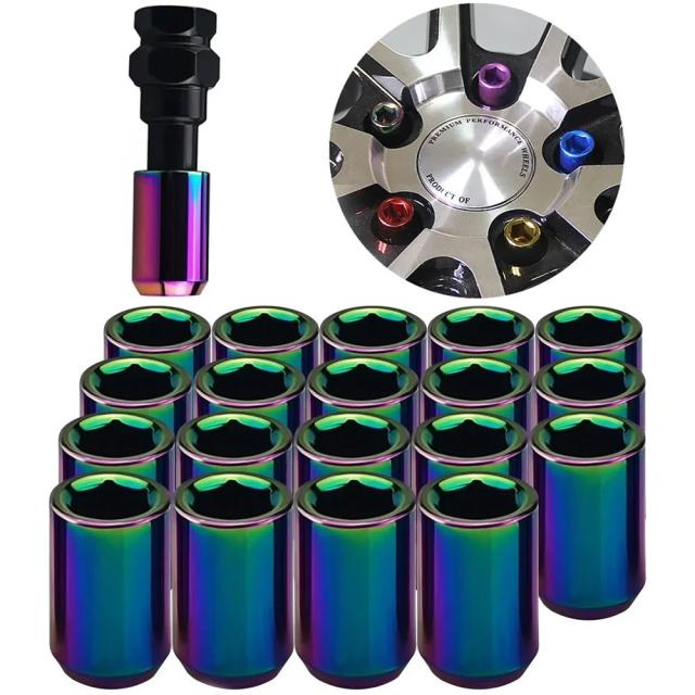 レーシング鋼製拡張ホイールナット M12 x 1.25 / M12 x 1.5 32mm ハブナットスクリュー アクセサリー 輸入品