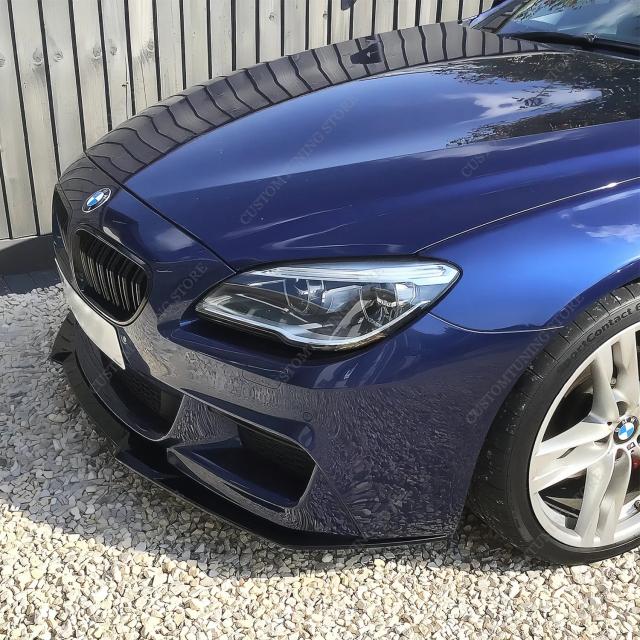3個セット 光沢ブラック CSスタイル フロントバンパーリップ スプリッター BMW 6シリーズ F06 F12 F13 640i 650i 640d Mスポーツ 2012-2018 チューニング ボディキット 輸入品
