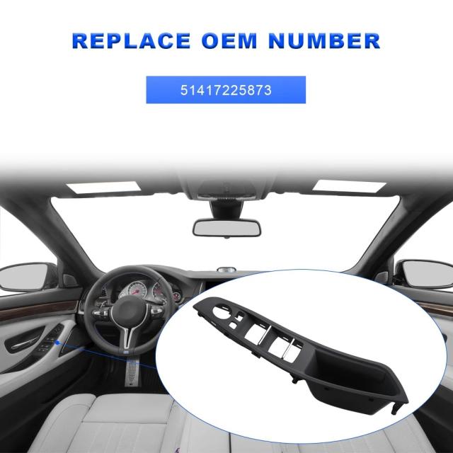 BMW 5続きもの F10 F11 F18 520 523 2010-2016 部屋の入り口手持ち部分 風窓取り替えっこ アームレストパネル 動かす席 左前 51417225873 インポート品