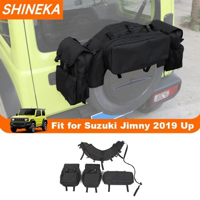 SHINEKA スズキ ジムニー 2019-2023 年式 用 スペアタイヤ 収納バッグ カーゴ オーガナイザー 収納 整理 アクセサリー 輸入品